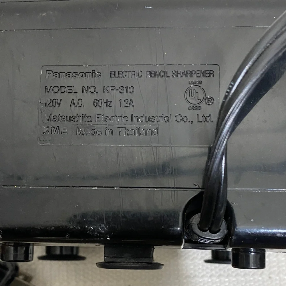 Panasonic Black and Gray Pencil Sharpener